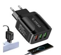 Quick Charge Block Charger | 3 Port USB Cube Wall Socket with Quick Charge,Versatile Cube Phone Accessory for Home Office Travel