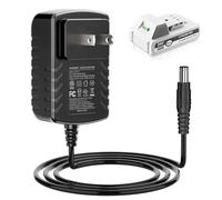 Quick Charge for Snow Joe & Sun Joe 24V Battery, 24VCHRG-QC iON+ Charger for iBAT24 and 24VBAT Series Batteries, iBAT24-LT, iBAT24-LTE, iBAT24-XR, 24VBAT-LT, 24VBAT-LTE, 24VBAT-XR AC Adapter
