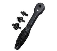 Quick Clamping Tool, Ratchet Drill Chuck, Secure Fixing Mechanism with Operating System, Compact Metal Repair Tool, Ergonomic Industrial Design Style, A