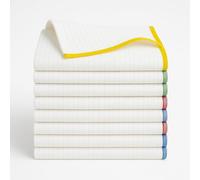 Quick Cleaning Supplies Cotton Dish Cloths & Dishcloths for Washing Up, Pack of 20 - Extra Large42×44cm, 275 GSM - Kitchen Cloths, Colour-Coded for Catering & Home - Lint Free, Machine Washable