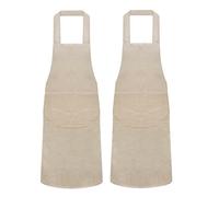 Quick Cleaning Supplies Pack of 2 Unisex Bib Aprons - 100% Combed Cotton - Professional Heavy Duty Grade - Thick Fabric Construction - Two Large Front Pockets’- Fade Resistant