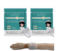Quick Clot Gauze, First Aid Advanced Stop The Bleed Kit Combat Flexible Hemostatic Gauze-Bleed Stop Faster Wound Packing Medical,Survival Kit Supplies (3" x 12.5) (2)