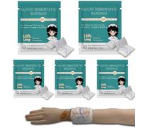 Quick Clot Gauze, First Aid Advanced Stop The Bleed Kit Combat Flexible Hemostatic Gauze-Bleed Stop Faster Wound Packing Medical,Survival Kit Supplies (3" x 12.5) (5)