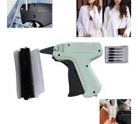 Quick Clothing Fixer, Micro Stitch Gun for Clothes, Mini Sewing Machine, Handheld Quilt Tacking Gun, Mini Stitch Hemming Gun for Clothes Micro Tagging Stitch Tool for Clothing (Green)