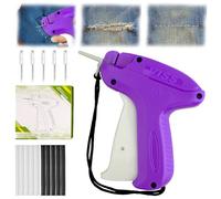 Quick Clothing Fixer,Tagging Gun Mini Quick Repair Garment Sewing Machine Gun for Clothes Portable Quick Stitch Sewing Gun for Clothes,Handheld Tacking Tool Include 1000pcs Glue Needle (Purple)