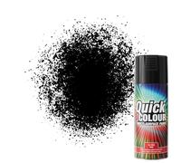 Quick Colour Black Gloss Spray Paint 400ml Aerosol for Wood, Plastic, Metal, Brick, Concrete and Vinyl