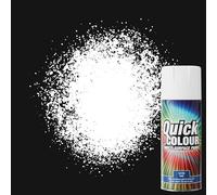 Quick Colour White Satin Spray Paint 400ml Aerosol for Wood, Plastic, Metal, Brick, Concrete and Vinyl