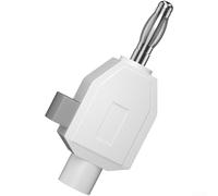 Quick-connect 4mm Banana for Seamless Integration into Test Leads Patch Panels and Modular Electronics Systems (white)