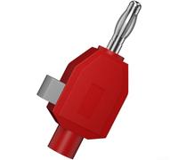 Quick-connect 4mm Banana for Seamless Integration into Test Leads Patch Panels and Modular Electronics Systems (Red)