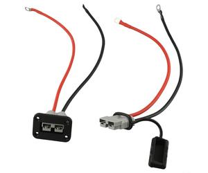 Quick Connect 50A Battery Terminal Assembly for 8AWG Wire with Silicone Insulation 600V Rating UL94 V0 Fire Resistance for Heavy-Duty Applications