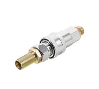 Quick Connect Air Hose Fitting with Sealing Valve 0.39 Hole | Brass Zinc Alloy Build, Industry Standard Interface, for Trailer Air Systems and Brake Lines
