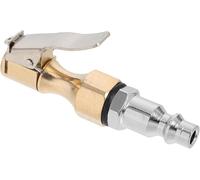 Quick Connect Brass Air Chuck with Locking Clip for Tire Valve Inflation, Heavy Duty Design, Automotive Maintenance, DIY Repair, Garage Servicing