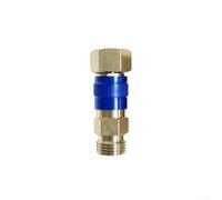 Quick Connect Brass Coupler Set for Gas Operations, M16x1.5 Oxygen Acetylene Propane Hose Fitting, One-Handed Operation with Color Coded Safety(Blue)
