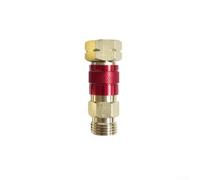 Quick Connect Brass Coupler Set for Gas Operations, M16x1.5 Oxygen Acetylene Propane Hose Fitting, One-Handed Operation with Color Coded Safety(Red)