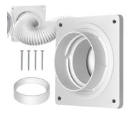 Quick-Connect Dryer Vent Adapter for Hose Extension | Leak-proof sealing design ensures energy efficiency and low noise while preventing heat buildup in wall exhaust vents