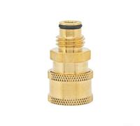 Quick Connect Fitting, Brass for High-Pressure Cleaning Machines,Leak-Proof Threaded Car Wash Connector for External Thread Hoses(A)