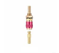 Quick Connect Male Female Fitting Set Brass Air Cooled Gas Water Adapter for MIG TIG Welding Torch 6mm 8mm 10mm Hose ID (8mm Red)