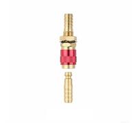 Quick Connect Male Female Fitting Set Brass Air Cooled Gas Water Adapter for MIG TIG Welding Torch 6mm 8mm 10mm Hose ID (10mm Red)