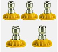 Quick Connect Pressure Washer Nozzle Set 5 Pieces 1/4 Inch High Pressure Spray Tips Replacement Kit With Stainless Steel Insert For Outdoor Driveway Deck Washing(B)
