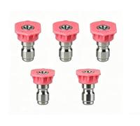 Quick Connect Pressure Washer Nozzle Set 5 Pieces 1/4 Inch High Pressure Spray Tips Replacement Kit With Stainless Steel Insert For Outdoor Driveway Deck Washing(G)