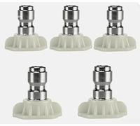 Quick Connect Pressure Washer Nozzle Set 5 Pieces 1/4 Inch High Pressure Spray Tips Replacement Kit With Stainless Steel Insert For Outdoor Driveway Deck Washing(D)