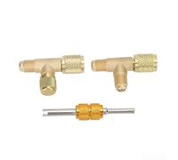Quick Connect Tee Adapter 1/4" SAE Brass for R22 R134a A/C Systems HVAC Manifold Gauge for Service Port