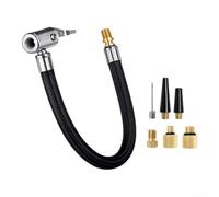 Quick Connect Tire Inflator Hose for Car Trucks | 10 inch extension tube, for epdm rubber, leak-free connection, fits standard inflators, car truck use