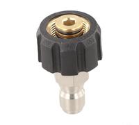 Quick Connect to M22 Female Adapter for Pressure Washer Maintenance and Replacement Applications Supporting Both 14mm and 15mm M22 Thread Types (3/8 QD male to M22 15mm female)