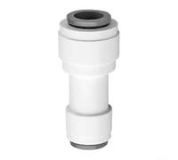 Quick Connect Water Filter Fitting 3/8 To 1/4 Inch, Tool Free Pipe Adapter For Reverse Osmosis, Fridge, Dispenser, Plastic Connector, Secure Seal, White