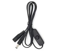 Quick Connectings DC5521 5.5x2.1mm Male Female Cable With Integrated Switches For Lighting Systems And CCTV Setups CCTV Camera Power Cable With Inline Switches