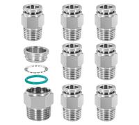 Quick Connection Connections - Air Hose Connections - Air Connectors | Stainless Steel Connectors with PT1/4 threads and pressure block system for secure sealing Ideal for compressor work