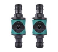Quick Connection Coupling Shut Off Valves ABS Flows Control Connector for Garden Hose Irrigation Systems Water Pipe 2pcs Garden Watering Accessories with Switches
