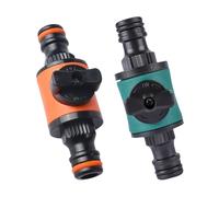 Quick Connection Coupling Shut Off Valves ABS Flows Control Connector for Garden Hose Irrigation Systems Water Pipe 2pcs Garden Watering Accessories with Switches