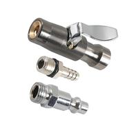 Quick Connection Tire Chuck with Double Jaw for Tire Gauge Inflation Tool Compressor Inflator 1/4 FNPT Heavy Duty Air Chuck