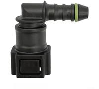 Quick Connector for Fuel Line 7.89 mm ID6, Plastic Connector for Female, Compatible with Various Vehicles, Temperature Resistant -30 °C to +120 °C, Black (90°)