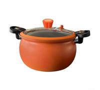 Quick Cooking Nonstick Pressure Cooker for Soups and Stews in Any Kitchen (Orange)