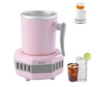 Quick Cooling Cup, 450Ml Portable Rapid Cup Cooler with Temperature Control of Minimum 8°C, Electronic Bottle Chiller for Home Office Travel Beer Drink Wine Water Beverage Pink