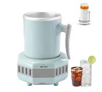 Quick Cooling Cup, 450Ml Portable Rapid Cup Cooler with Temperature Control of Minimum 8°C, Electronic Bottle Chiller for Home Office Travel Beer Drink Wine Water Beverage Green