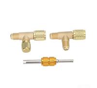 Quick Coupler Valve Core Tee 1/4 Inch Brass HVAC