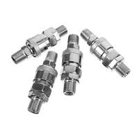Quick Coupling Air Hose Connector 4pcs Metal 1/4' Silver