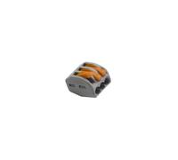 Quick coupling with lever 3 x 0.08-4 mm² light grey 222 222-413