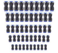 Quick Couplings for Air Hoses, 50-Piece Set with Straight Push-Fit Couplings, High Pressure Compressor Adapters, Quick Couplings for Compressed Air Lines for Truck and Agricultural Machinery and