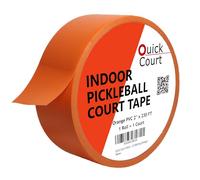 Quick Court Indoor Pickleball Court Tape, the Complete Pickleball Court Marking Kit - 2'' x 230FT, Pickleball Court marking Tape with Instructions Included for Fast Court Marking (Orange)