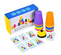 Quick Cups, Stack Cups, Flying Action Cup with Parent Child Interaction, Intellectual Game, Educational Brain Training Toy for Kids, Party Challenge, Family Competition Multicolor