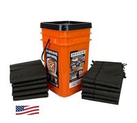 Quick Dam QDGGCO Kit Grab & Go 5ft Barriers 5 & 10 Flood Bags/Bucket, Orange, 5'
