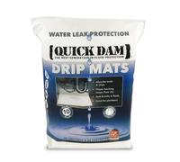 Quick Dam WUBM-10 Absorbent Drip Mats, White, 10 Pack