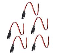 Quick Disconnects Adapter Cable 12AWG 1 Foot 5Pieces Portable Accessory for Solars Panel and Campers Daily Use PVC Insulation