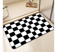 Quick Dne Bath Mat Absent Shower Rug with Thin Rubber Backing Washable Bathroom Floor Mat for Tub & Shower Lattice Design 90x150cm Home & Kitchen tial