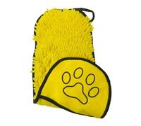 Quick-Dry Absorbent Pet Towel, Convenient Soft Bath Robe & Washcloth for Dogs and Cats(Ye)