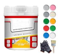 Quick-Dry Anti-Slip Water-Based Floor Paint, Golden Silk Water-Based Epoxy Floor Paint, 500g Anti-Slip Concrete Floor Paint, For Shopping Malls, Homes, Interior & Exterior, Etc (White)